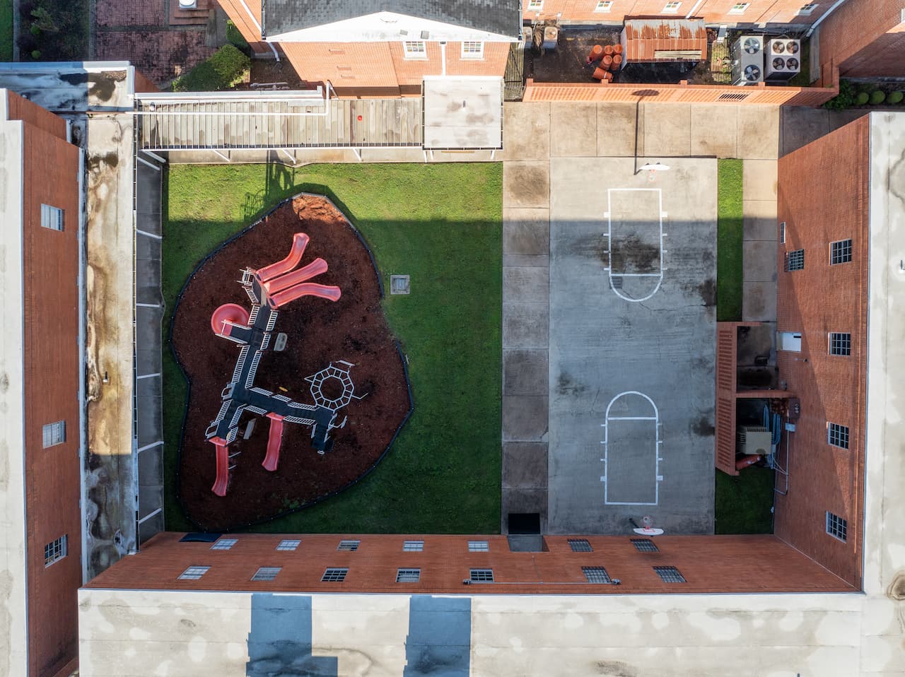 aerial of Pine Bluff playground